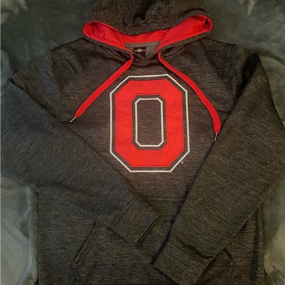 #274 Ohio State buckeyes Scarlet and gray college hoodie - Picture 2 of 12